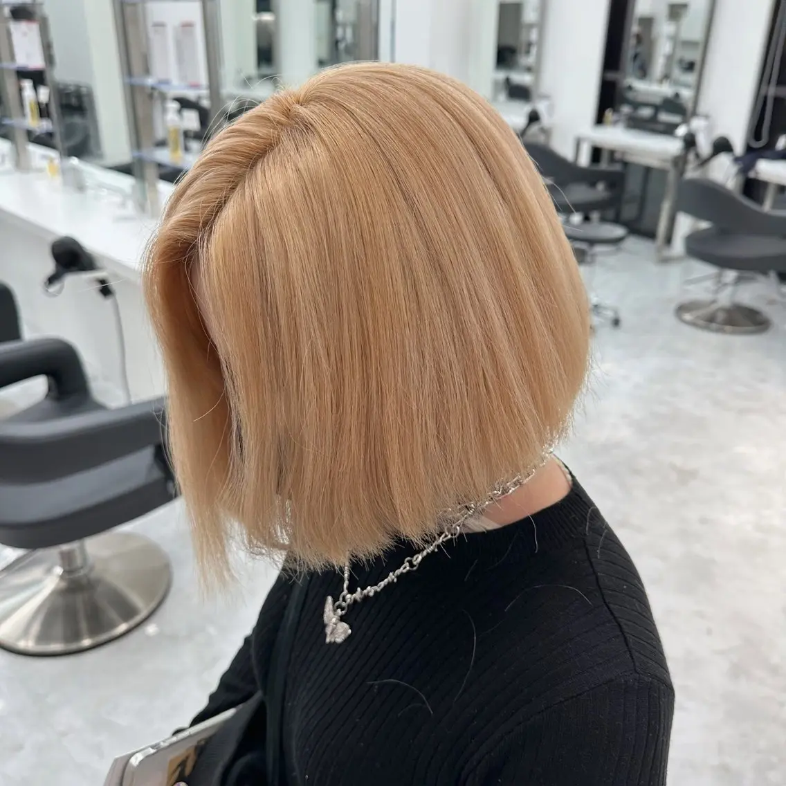 ミディアム カラー ヘアカラー トリートメント ヘッドスパ ヘアセット レイヤーダブルカラー KYONのヘアスタイル