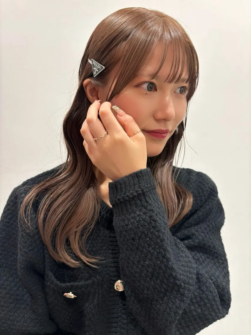 セミロング 顔周りカット KEYMAN HARUKAのマツエク・マツパデザイン