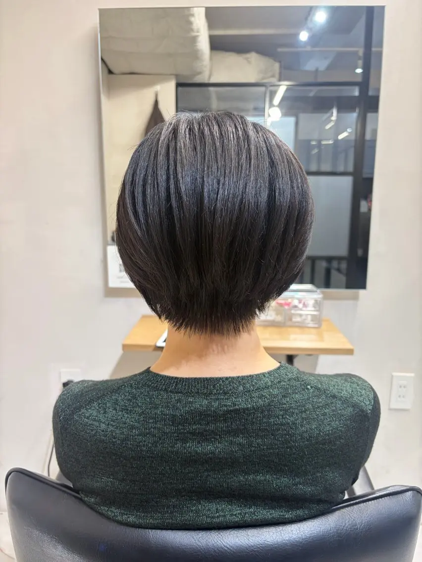 ショート カット ヘッドスパ 髪質改善🩵艶髪 ストレート🩵山口のヘアスタイル