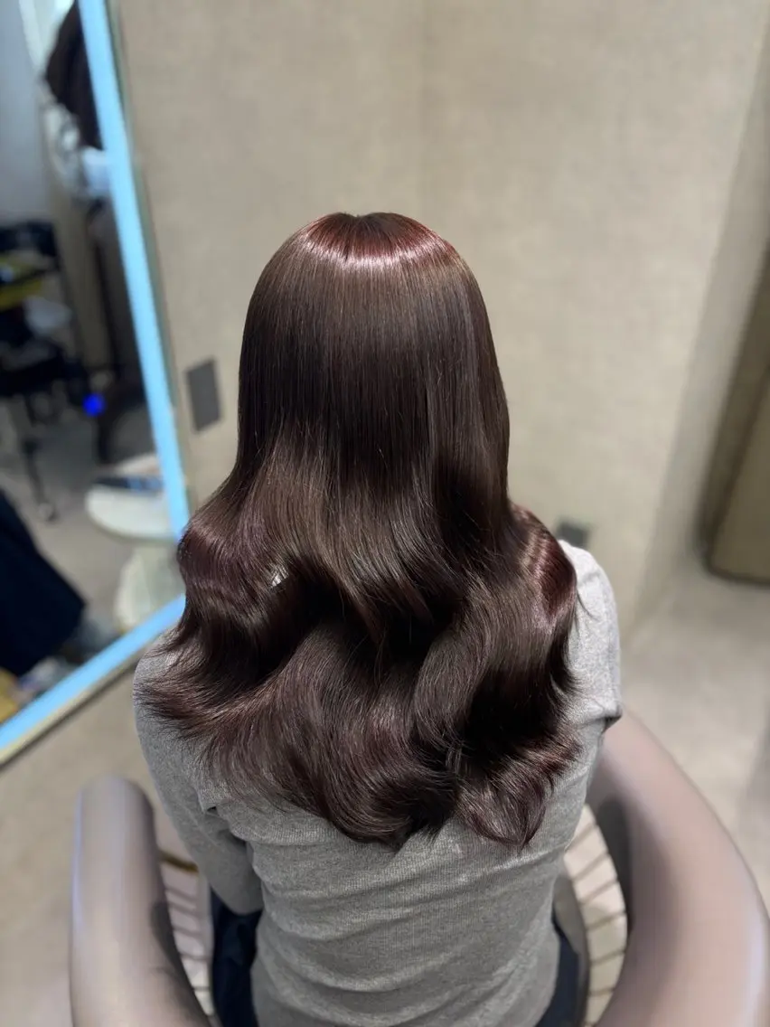 カラー ボルドーカラー カラー×エクステ 🫧RIRINA🫧のヘアスタイル