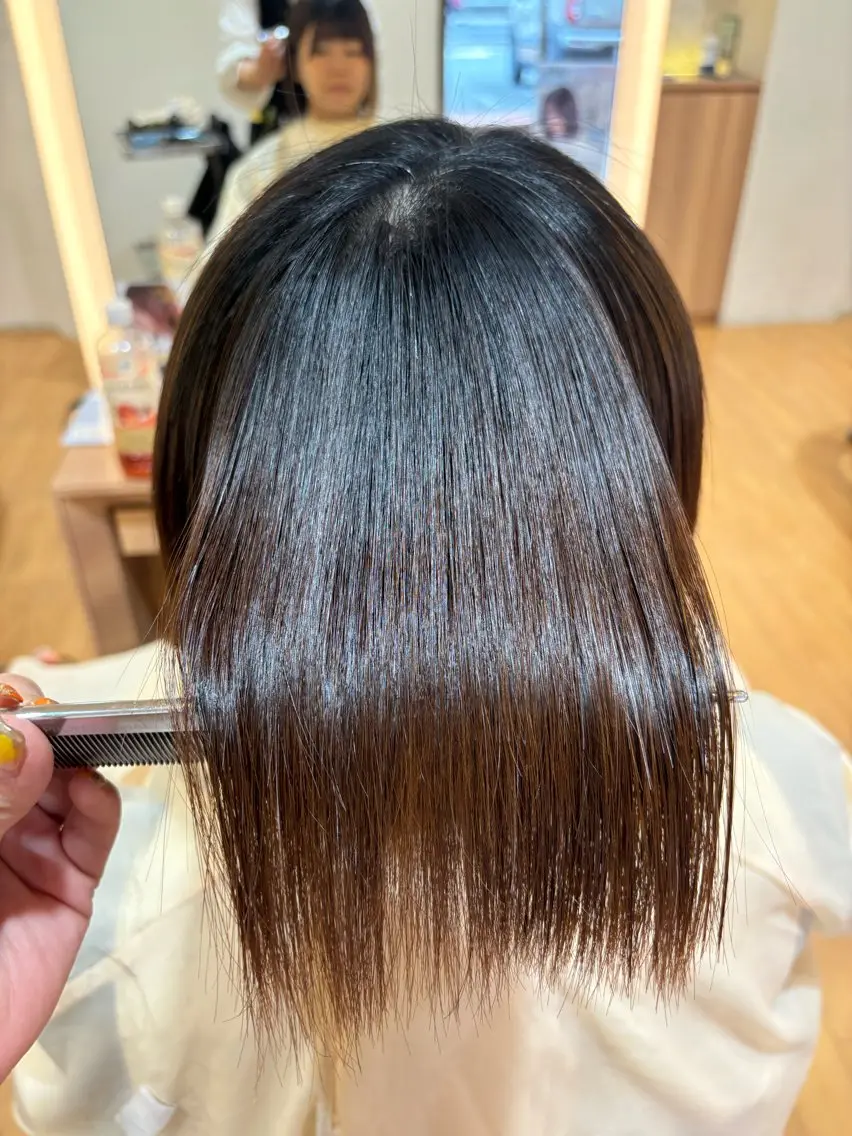 ミディアム 髪質改善カラー 清利あやなのヘアスタイル