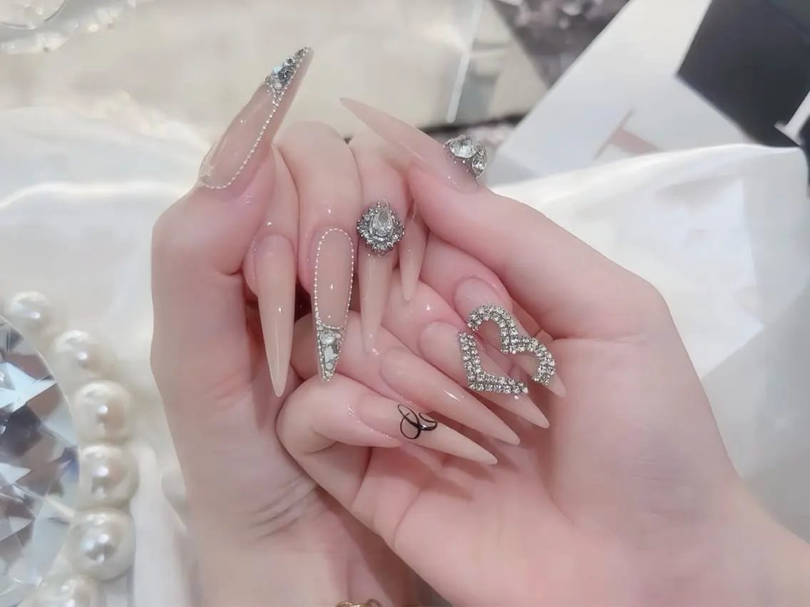 ネイル ブルー ジェルネイル ガーリー グラデーション グリーン ハンドネイル Rin Nail 新大久保店のネイルデザイン