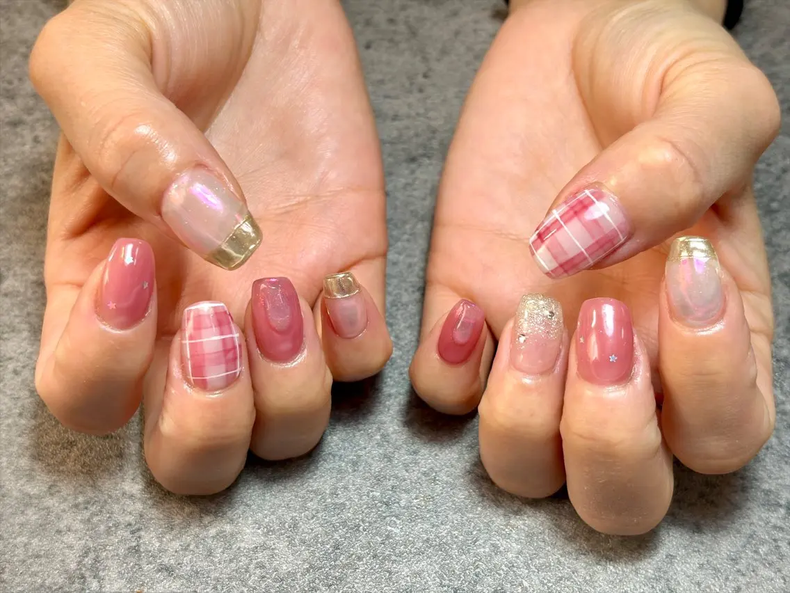 ネイル 春ネイル ハンドネイル GéRanium Harukaのネイルデザイン