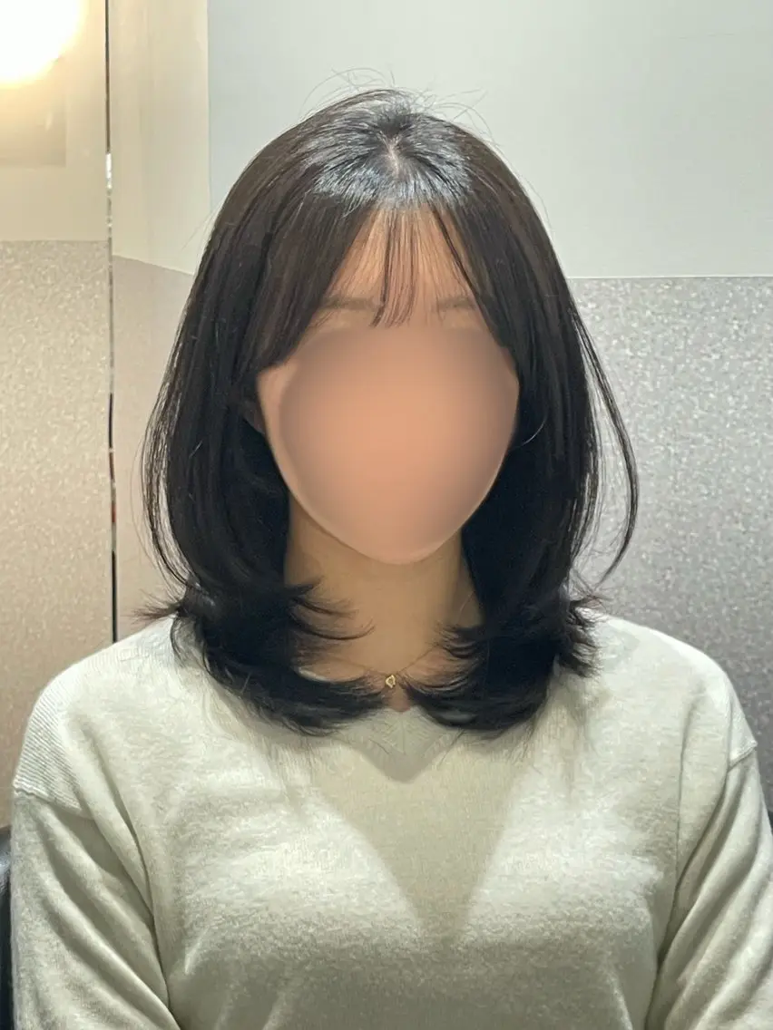 ミディアム ミディアムレイヤー 韓国風ヘア レイヤーカット カット ヘアカラー トリートメント ❤︎︎韓国ヘア❤︎︎ 𝑺𝒉𝒊𝒉𝒐のヘアスタイル