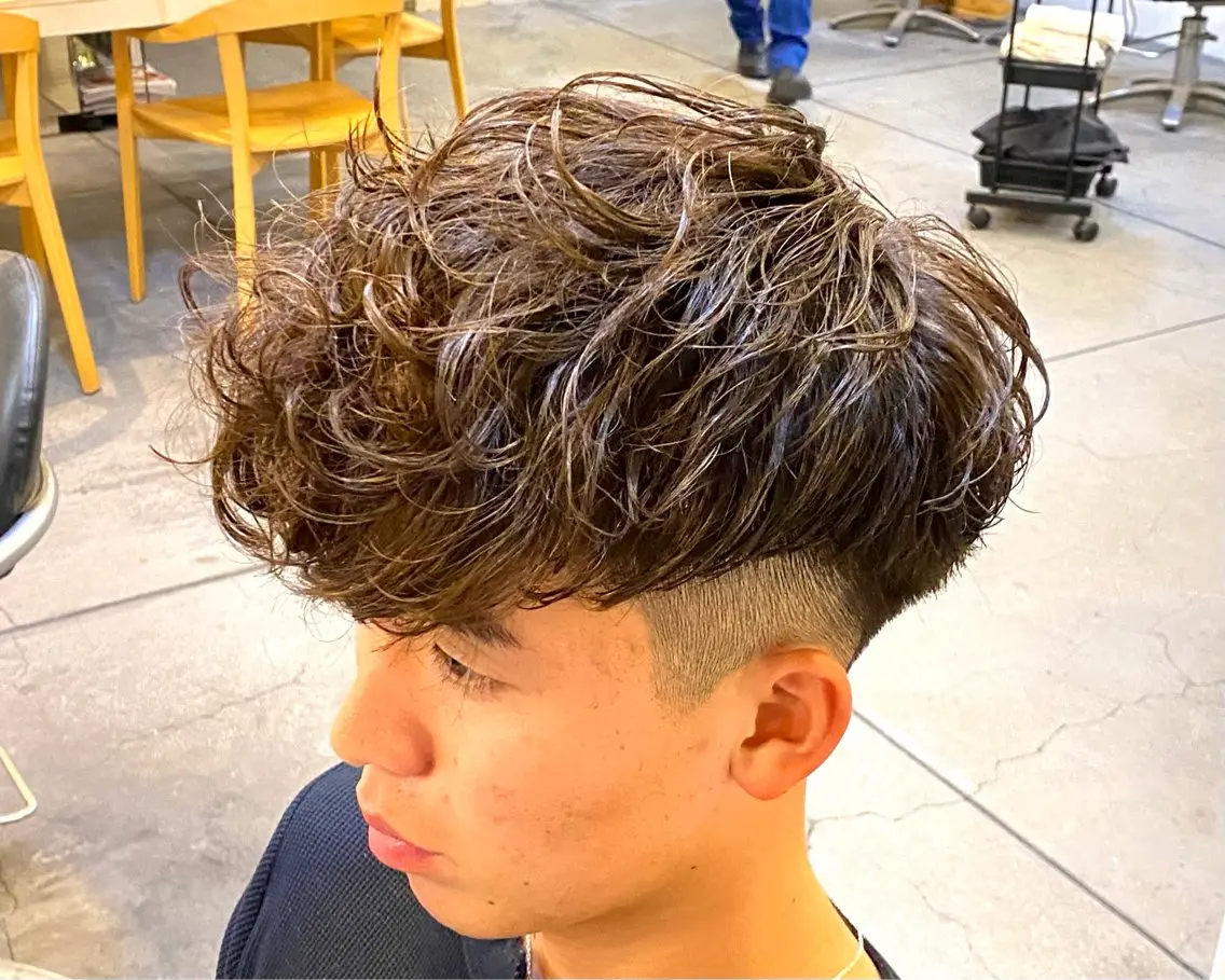 ミディアム カット パーマ 谷口 悠生のヘアスタイル
