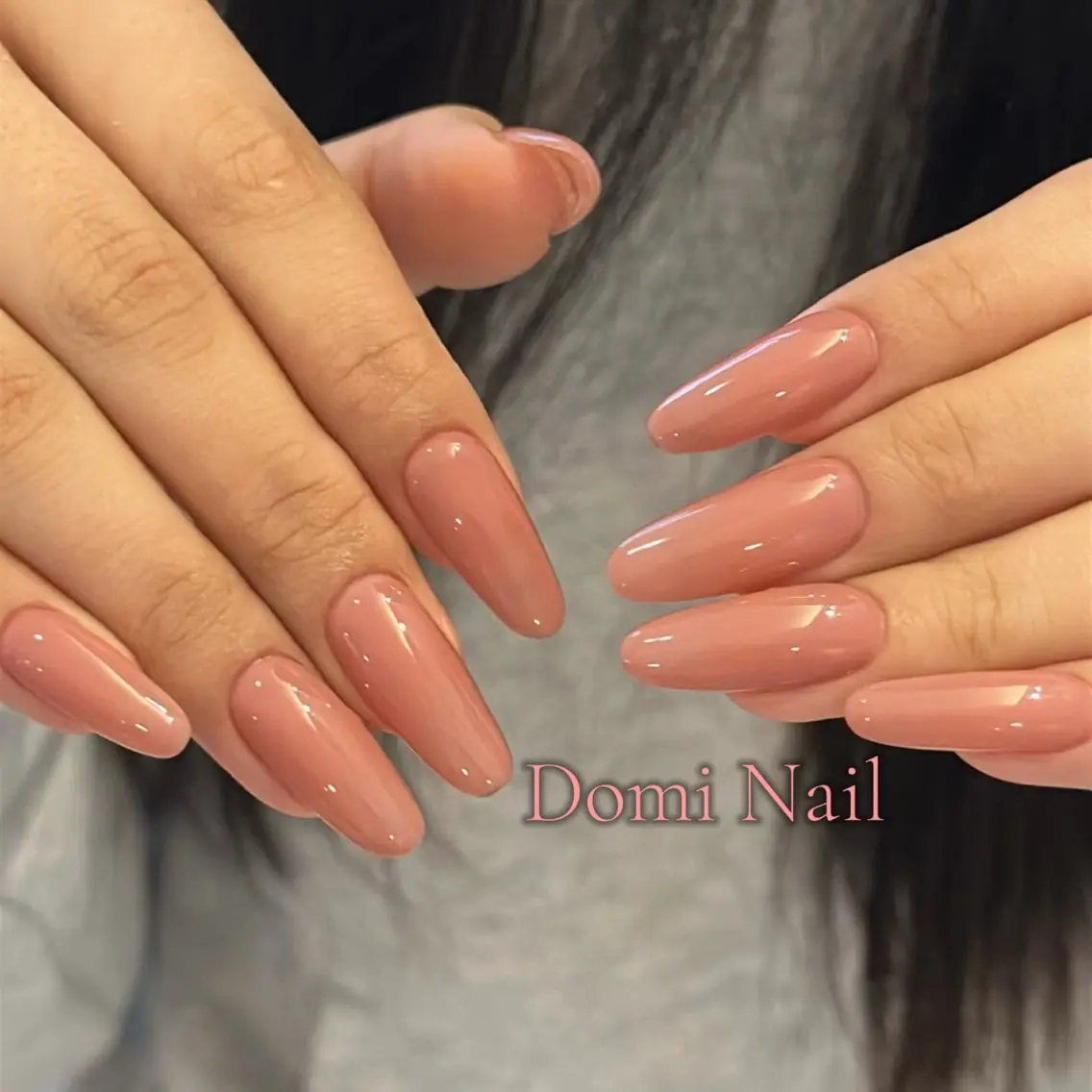 ネイル ワンカラーネイル ネイルチップ ハンドネイル 渋谷 Domi Nailのネイルデザイン