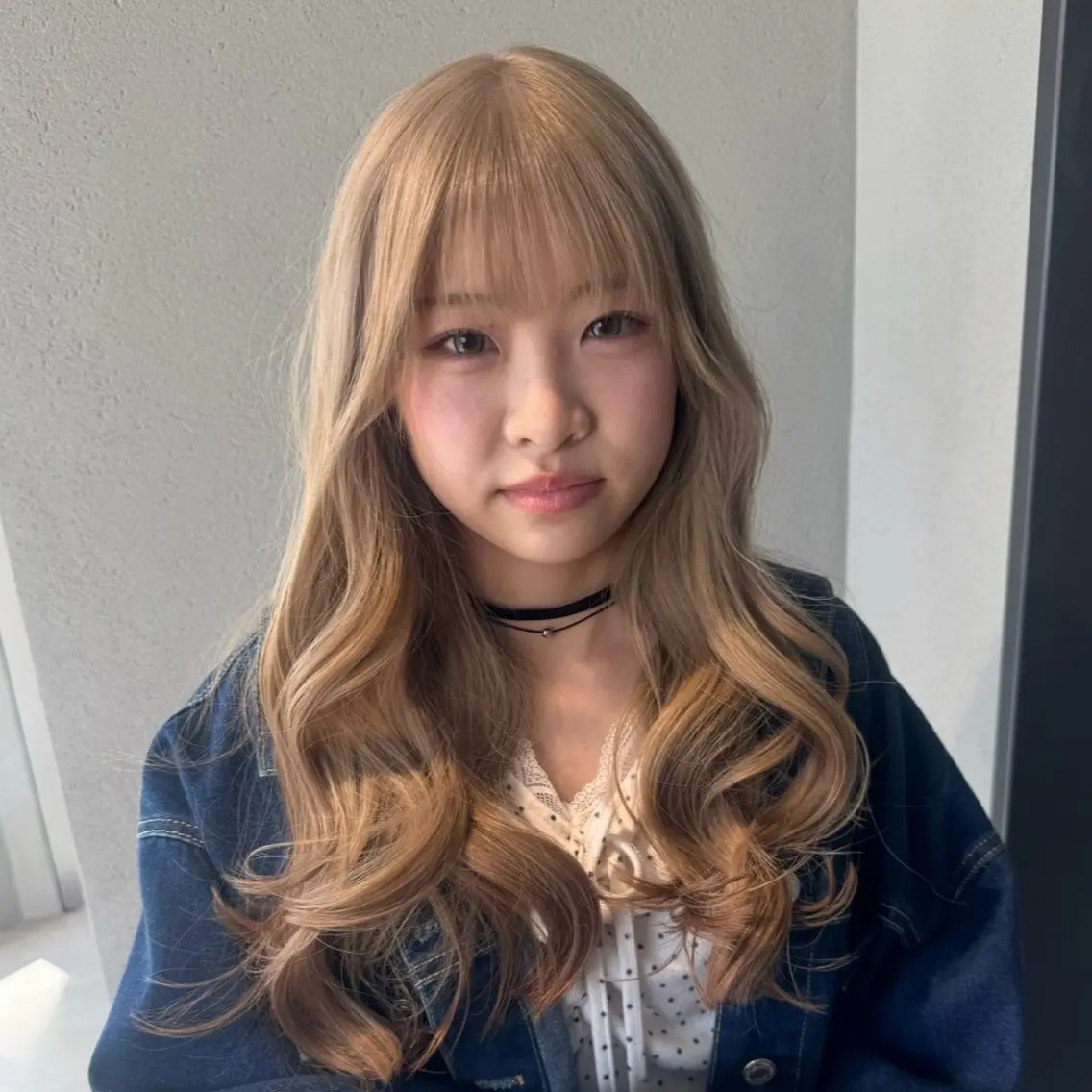 ロング カラー バレイヤージュ ミストバング ベージュカラー ブリーチ 抜きっぱなしブロンド 札幌美容師/ブリーチ /ハイトーン/Doiのヘアスタイル
