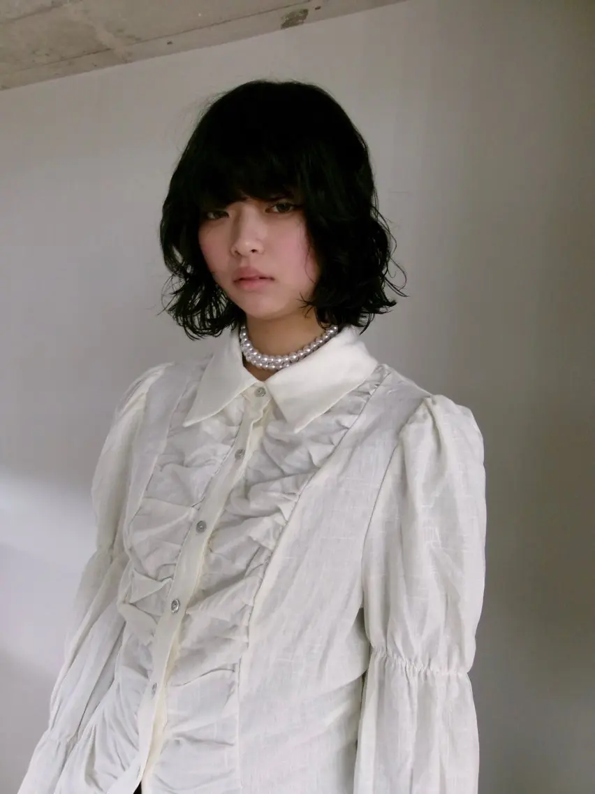 ミディアム パーマ ミディアムパーマ ボブ MIES ミナリのヘアスタイル