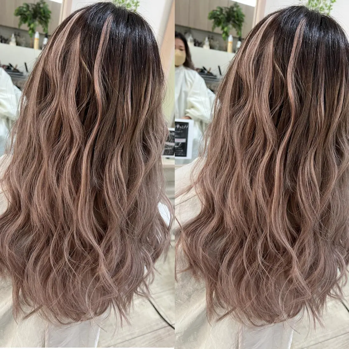ミディアム カラー ヘアカラー エクステ KR2S× 亜以加のヘアスタイル