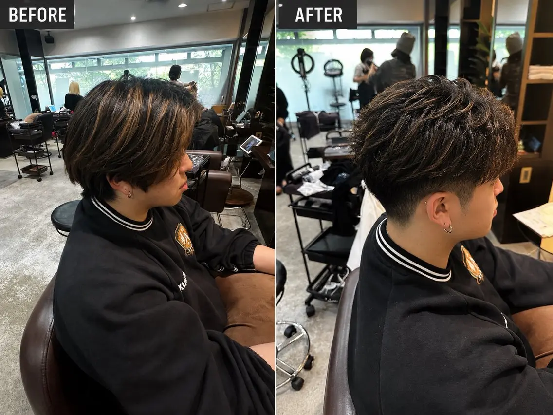 ショート メンズ メンズ韓国風 韓国風ヘア ショートヘア カット メンズカット/シャド ウパーマ/URYUのヘアスタイル