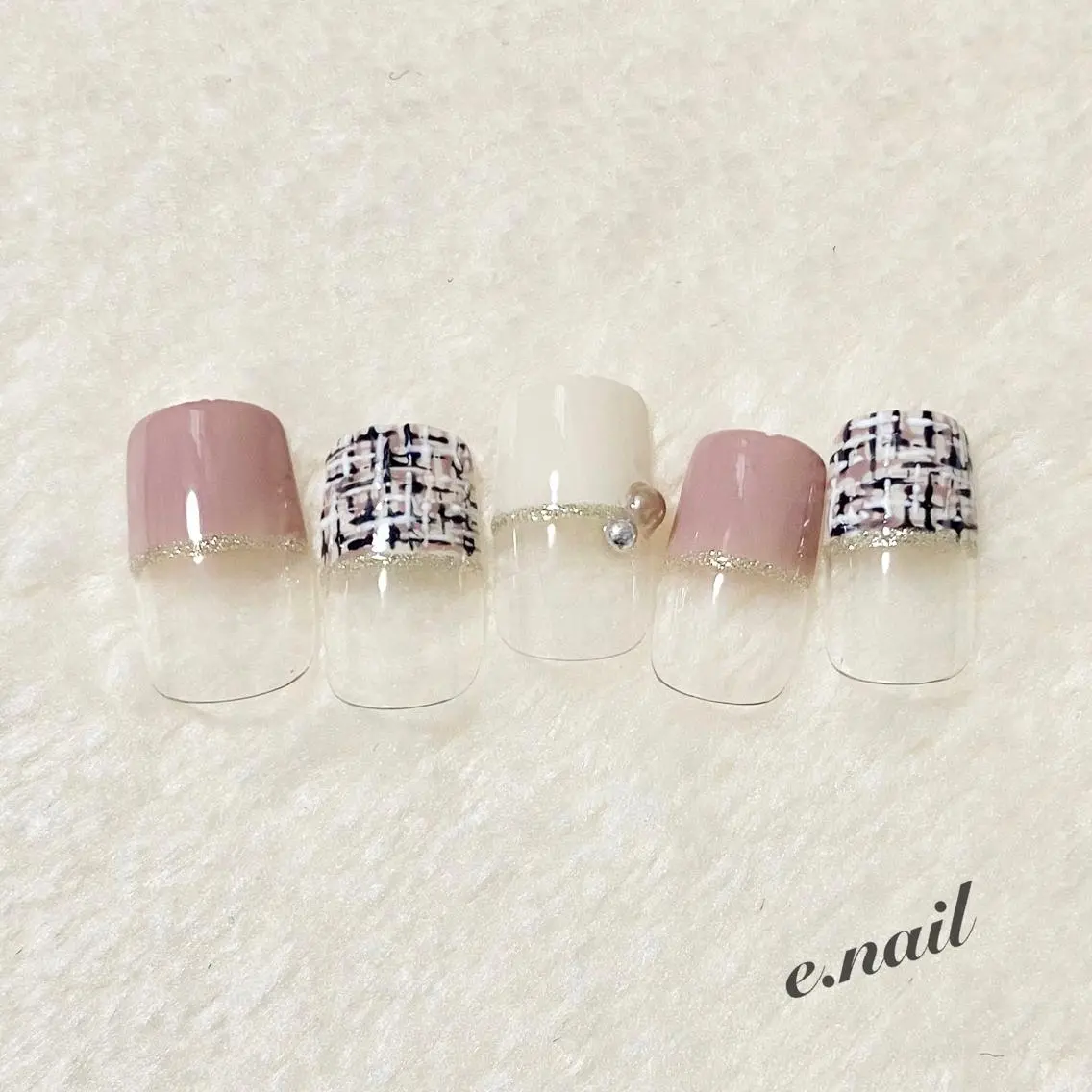 ネイル ツイードネイル N.design mineのネイルデザイン