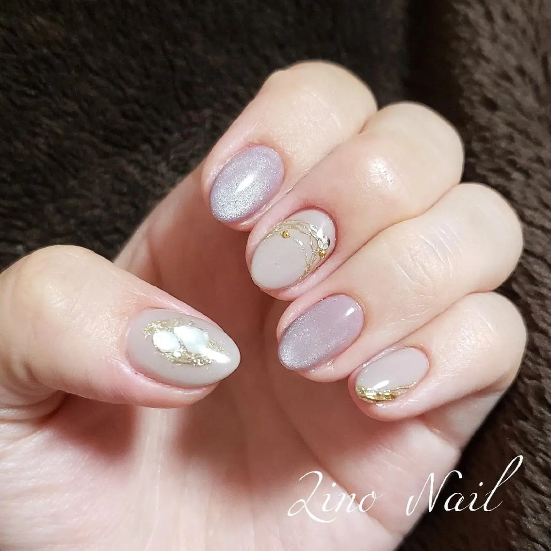 ネイル ジェルネイル マグネットネイル ミラーネイル ニュアンスネイル パラジェル Lino Nailのネイルデザイン