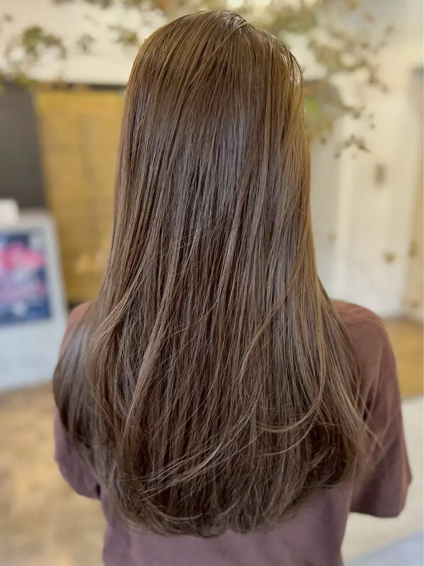 ロング カラー 杉村 南海のヘアスタイル
