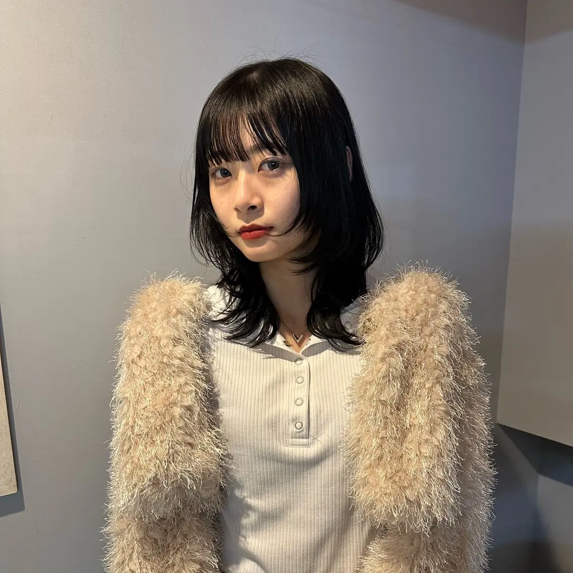 前髪カットの写真