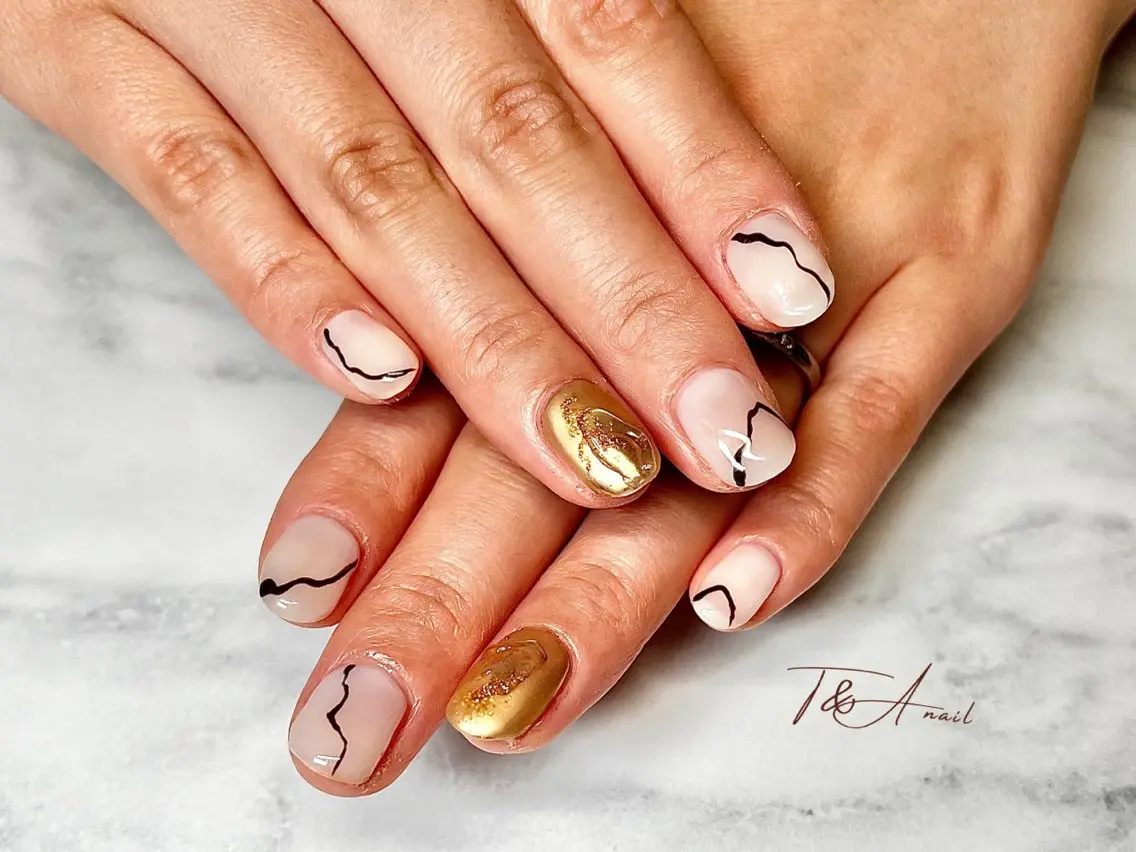 ネイル ジェルネイル ニュアンスネイル スカルプネイル シンプルネイル 冬ネイル T&A nailのネイルデザイン