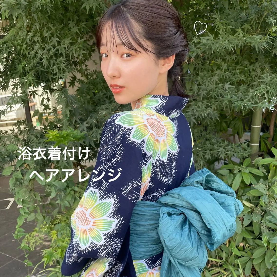 ミディアム ヘアアレンジ 浴衣 大橋 芽衣のヘアスタイル