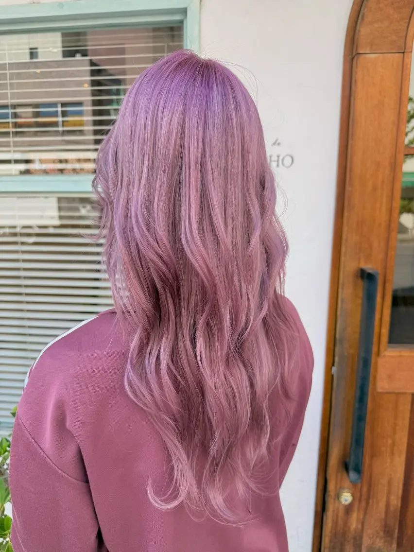 ロング カラー ヘアカラー かとう なこ🐾のヘアスタイル