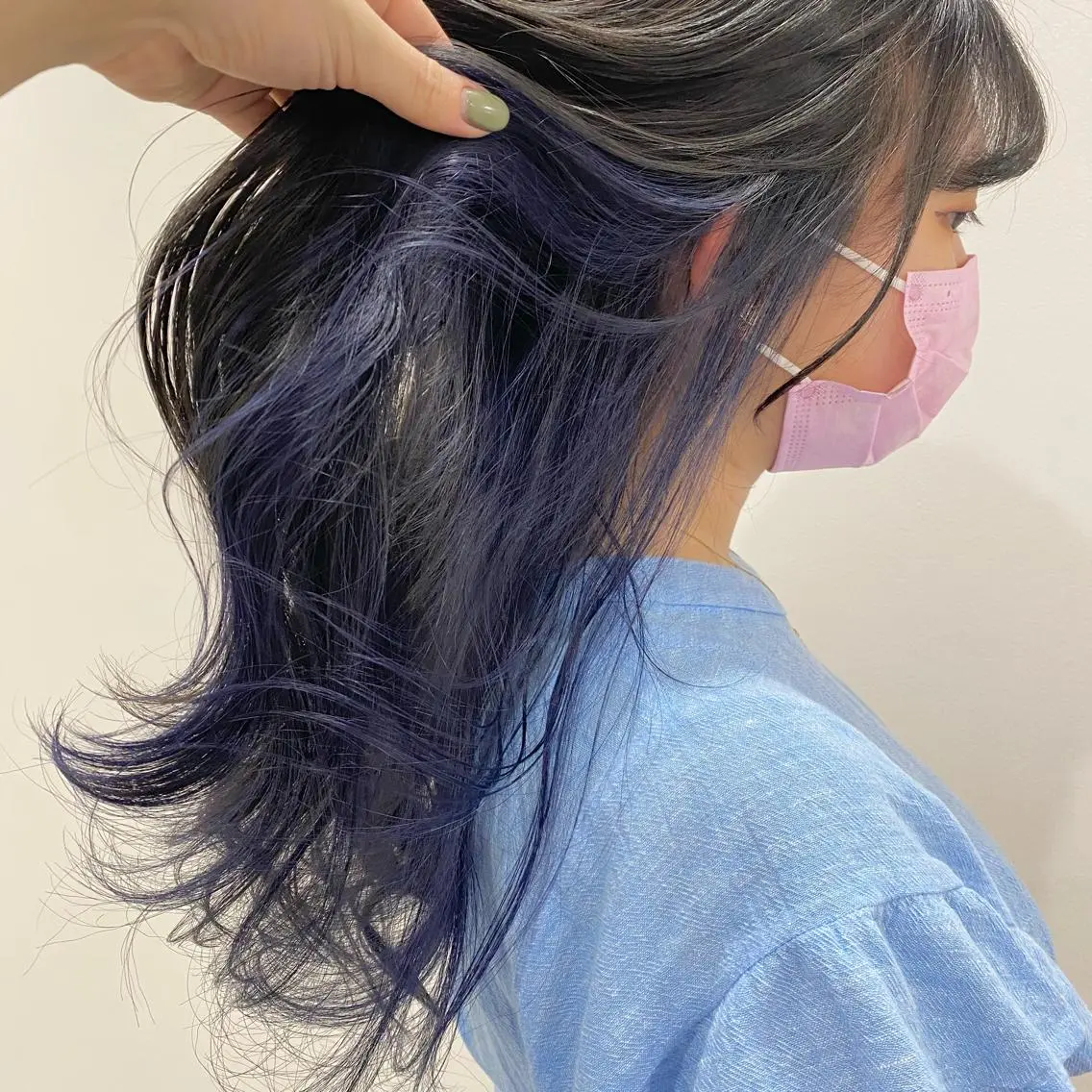 ミディアム カラー マンツーマン女性 美容師 奏のヘアスタイル