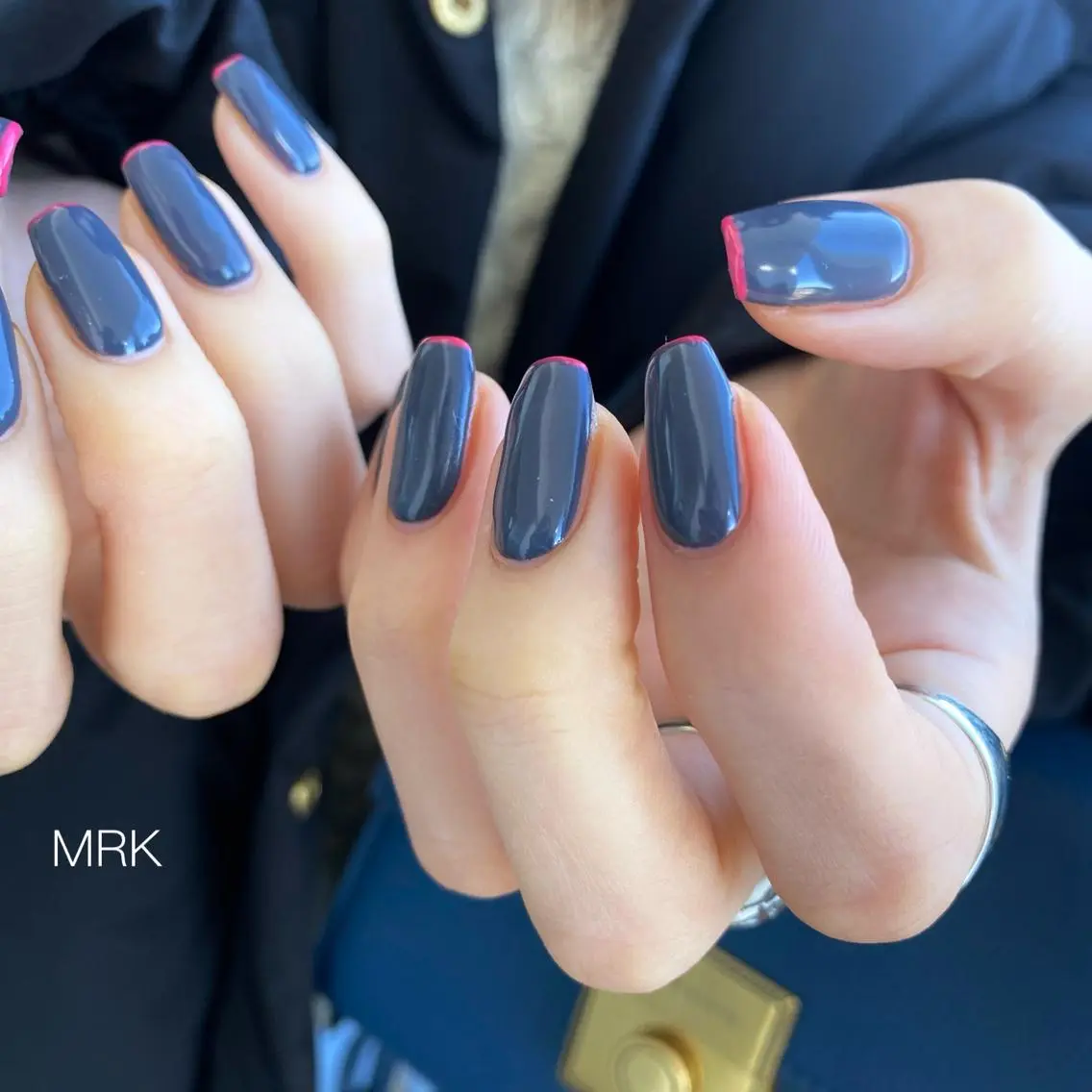 ロング ネイル ミラーネイル ニュアンスネイル ピンク MARUKO nailのネイルデザイン