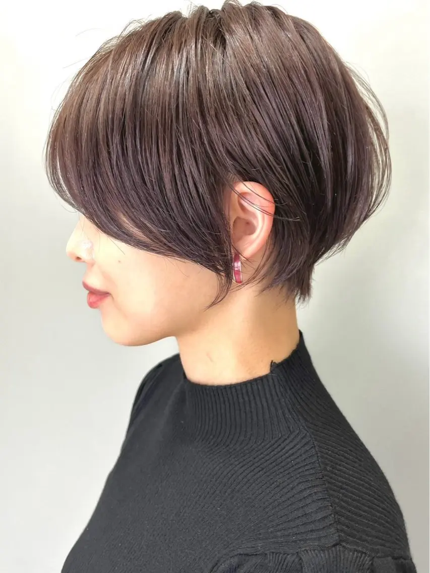 ショート ヘアカラー トリートメント 透明感カラー🫧 しゅうと/心斎橋のヘアスタイル