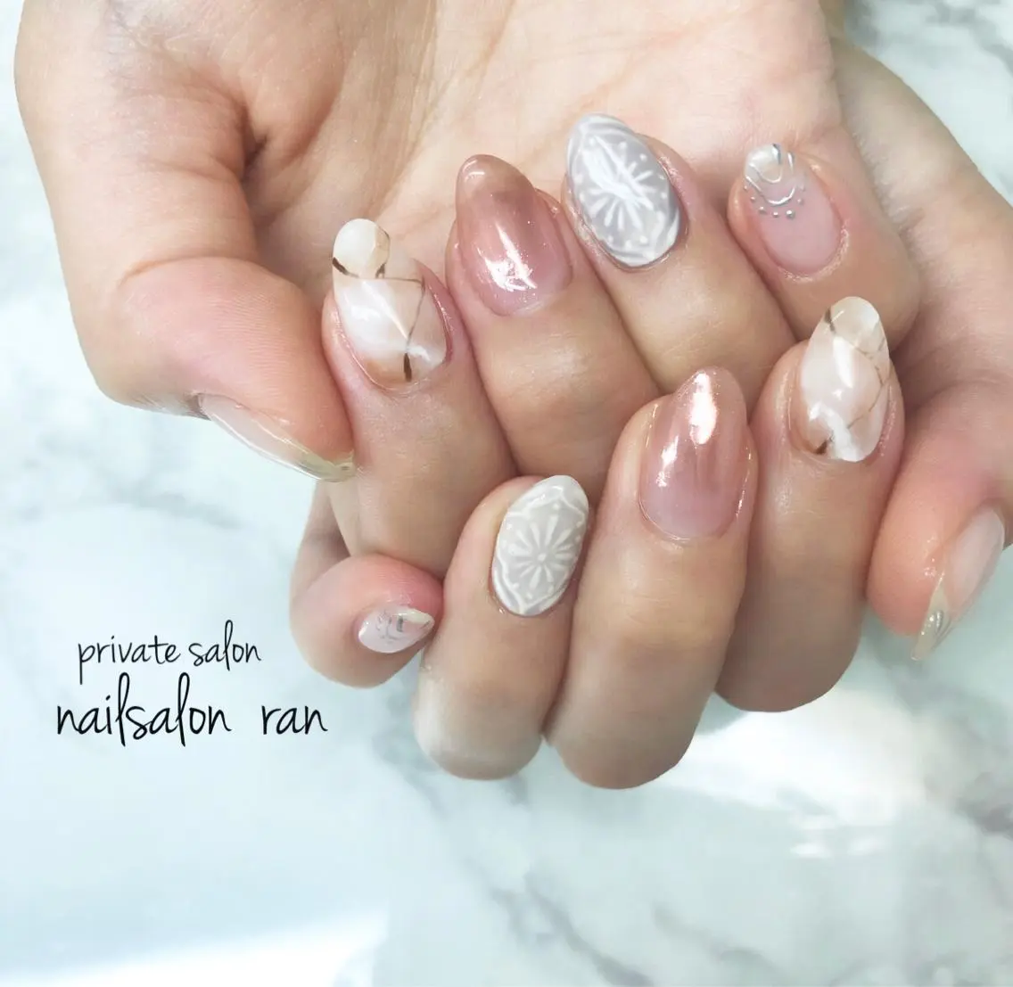 ネイル アートネイル 持ち込み nailsalon ranのネイルデザイン