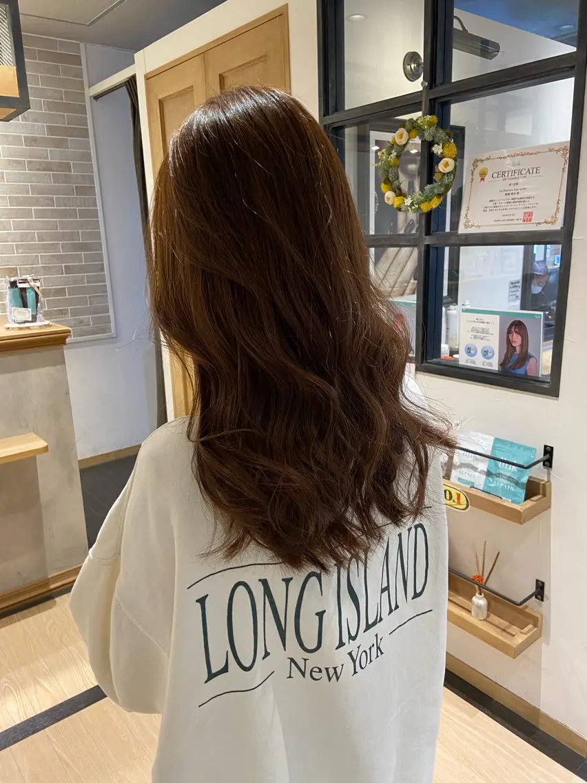 セミロング カラー カット ヘアカラー トリートメント SAITO YUTAのヘアスタイル
