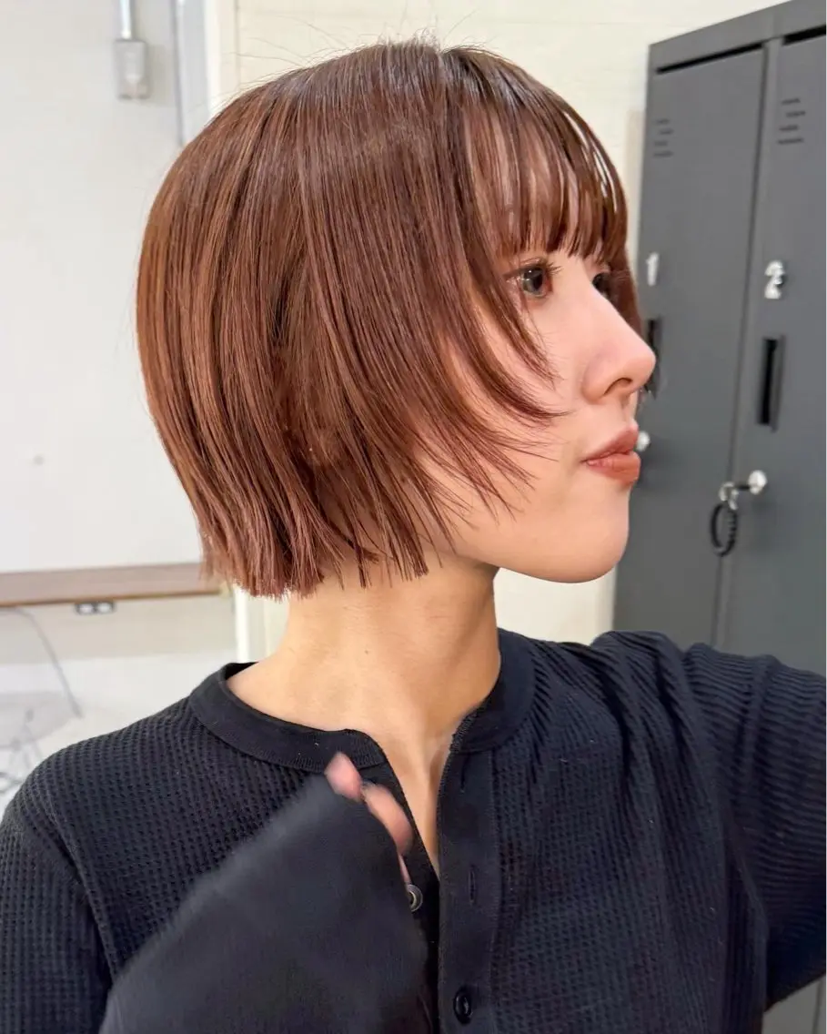 ショート カラー カット ヘアカラー トリートメント ‎♡アヤメ/レイヤー ボブ♡渋谷のヘアスタイル