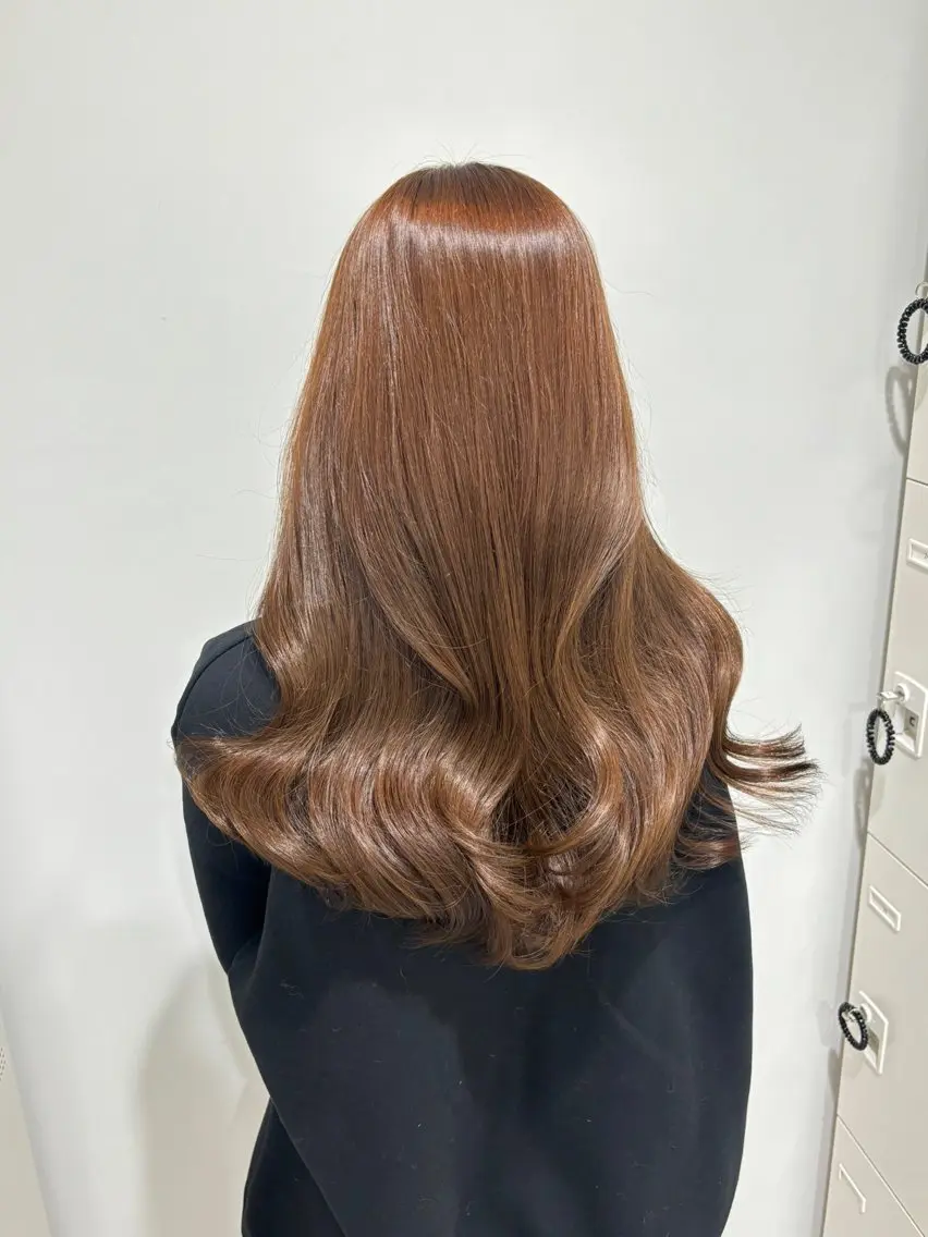 カラー ヘアカラー 暖色✖️韓国ヘア 🥀SAHO🥀のヘアスタイル