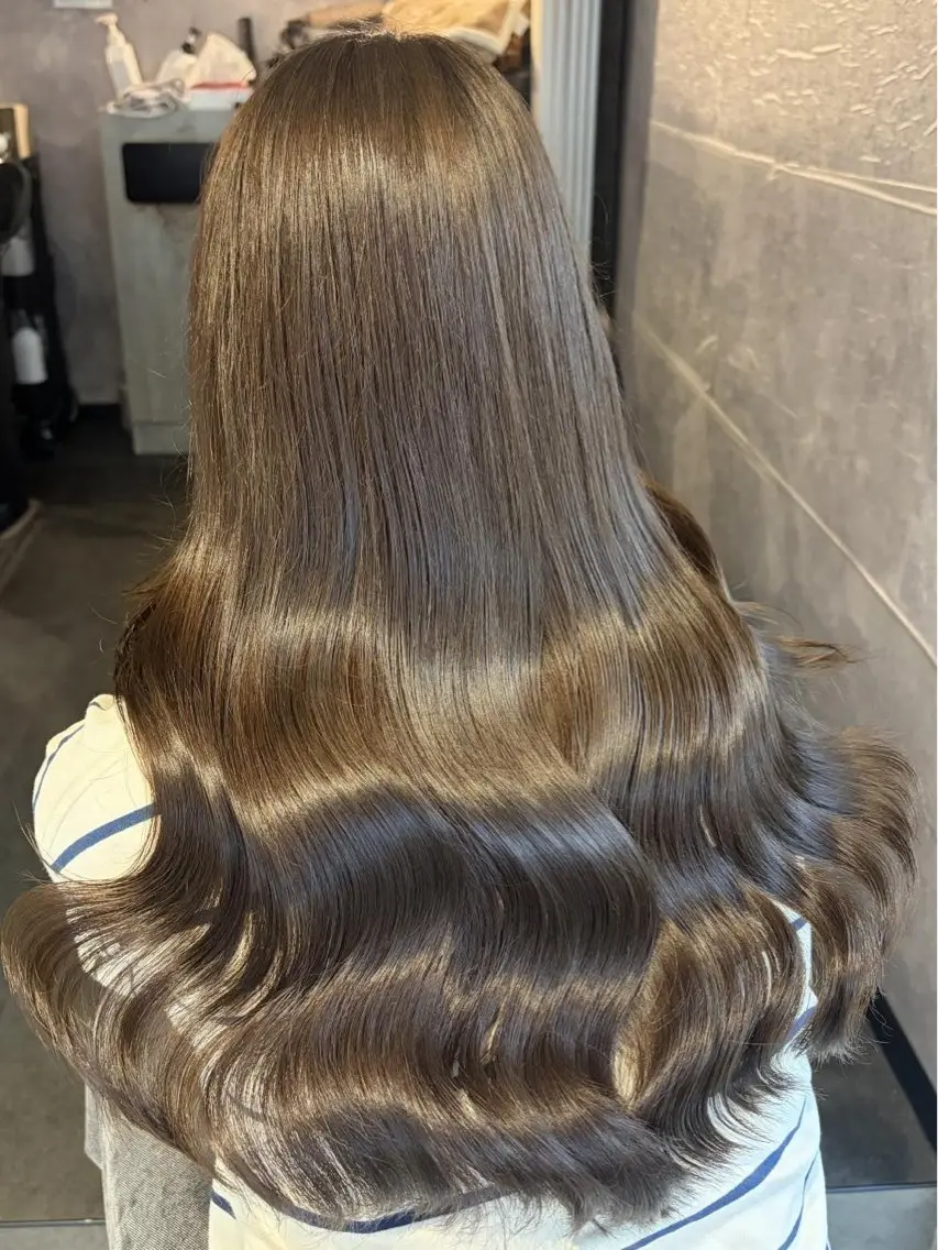 ロング カラー ブラウンカラー オリーブブラウン ヘアカラー トリートメント 🍒さき🍒大宮/ 艶カラー特化のヘアスタイル