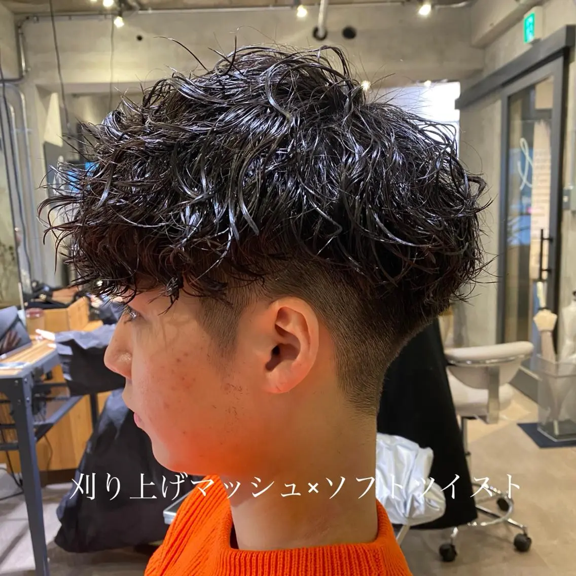 ショート パーマ メンズ スナップフォト確認 お願いします!竹内のヘアスタイル