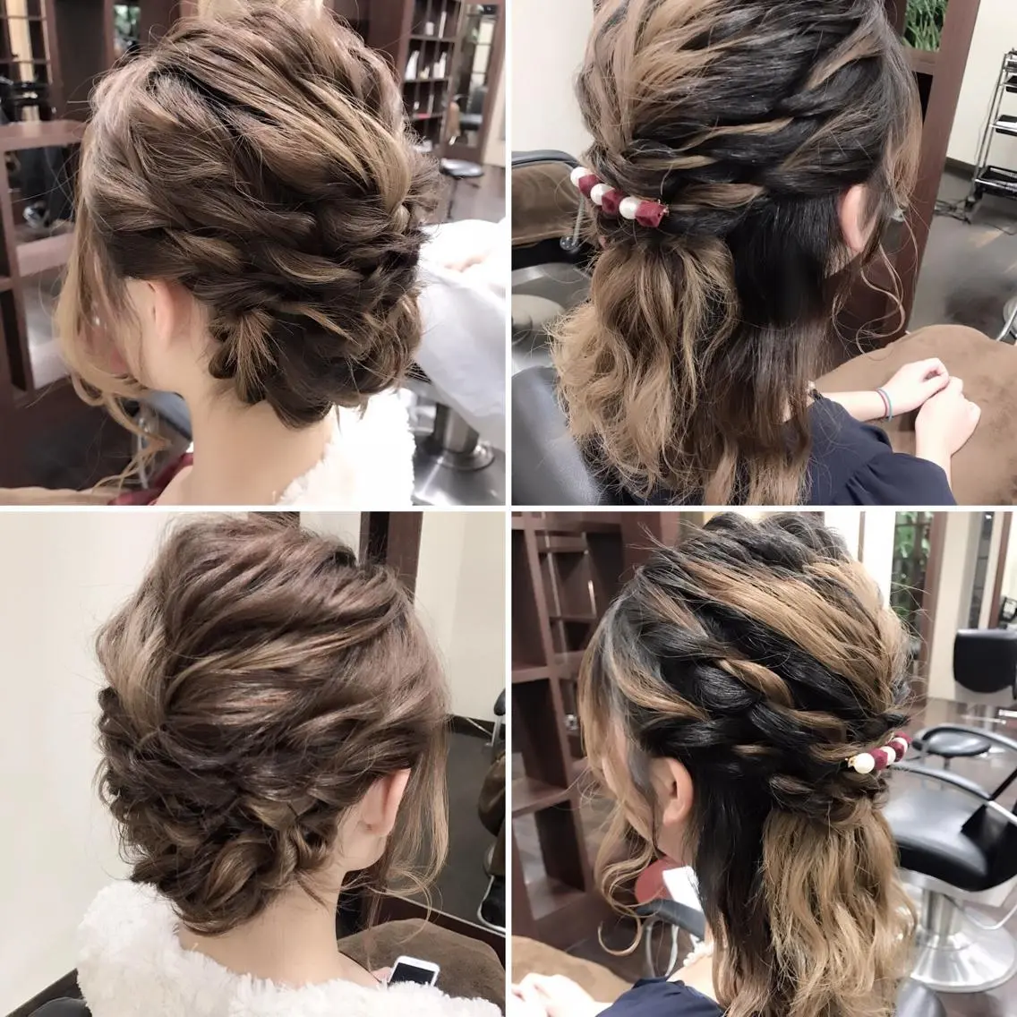 ミディアム セミロング ロング ヘアアレンジ ハーフアップ 沢田 瞳のヘアスタイル