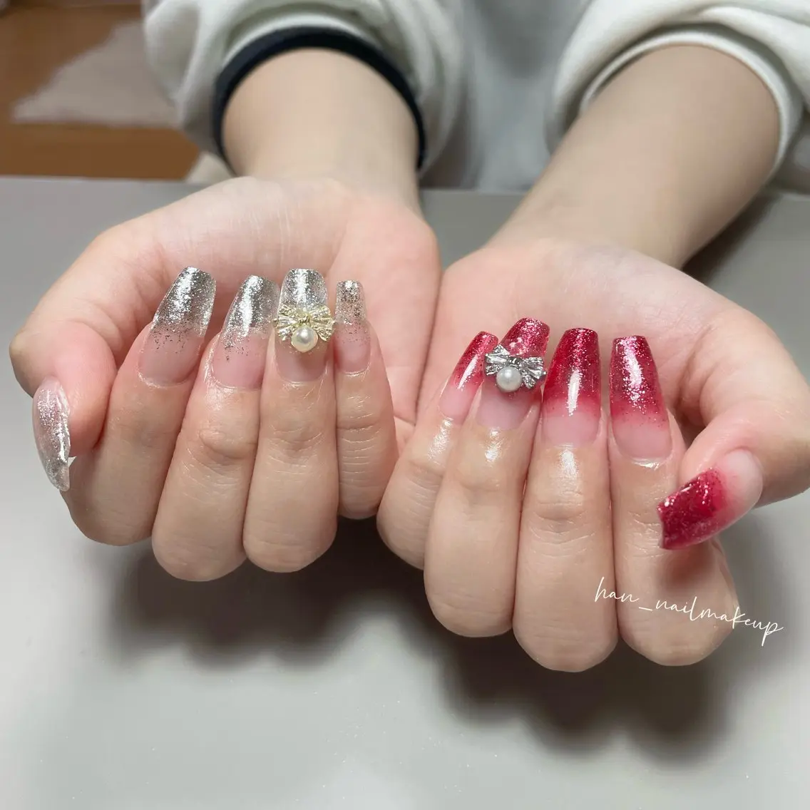 ネイル グラデーション ラメ(グリッター) ラメグラデーション Himari Nail Salonのネイルデザイン