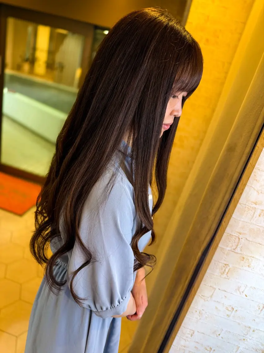 ロング ヘアカラー トリートメント ✨縮毛矯正✨髪質改善 ナカシマ ユミのヘアスタイル