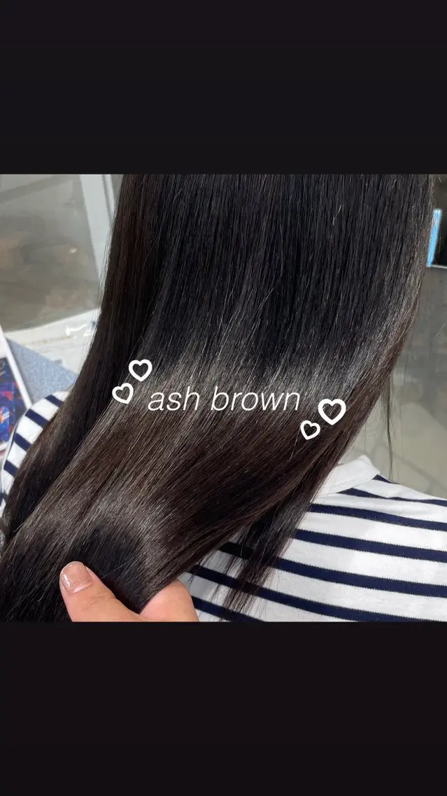 セミロング カラー ブリーチ 透明感カラー ブリーチなしカラー 縮毛矯正/艶カラー /𝐒𝐚𝐤𝐢のヘアスタイル