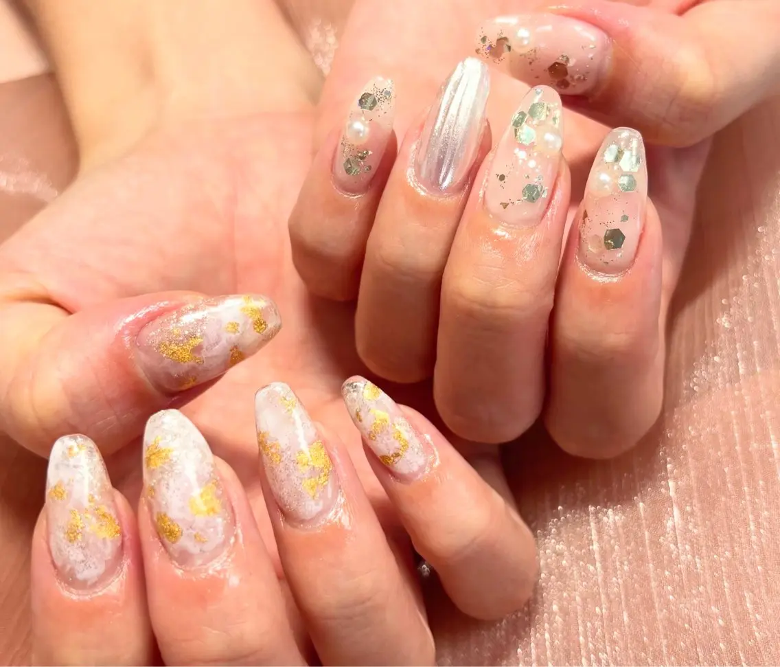 ネイル ニュアンスネイル BeautifulA 🌈🍭💜のネイルデザイン