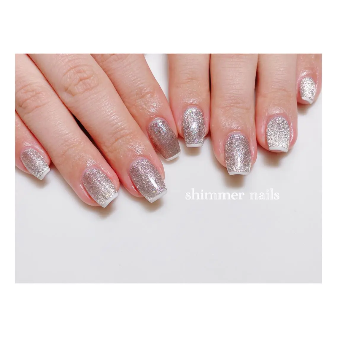 ネイル フレンチネイル マグネットネイル shimmer nailsのネイルデザイン