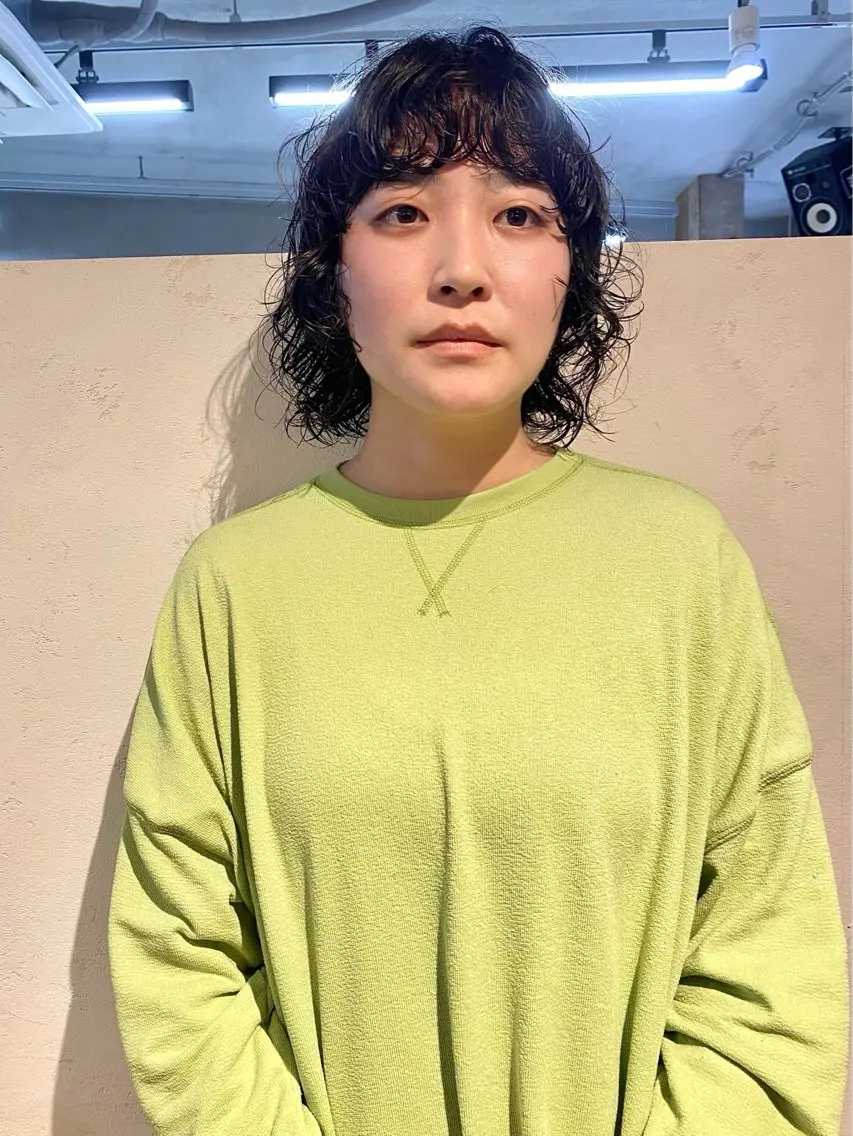 ミディアム パーマ カット パーマ トリートメント 坂本 裕介のヘアスタイル