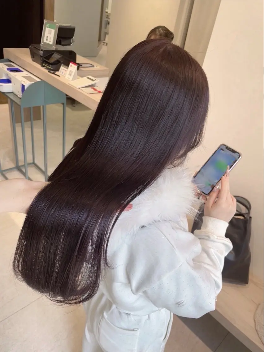 ロング 縮毛矯正 カット 縮毛矯正 トリートメント ヘッドスパ EMANON 吉祥寺北口アカデミーのヘアスタイル