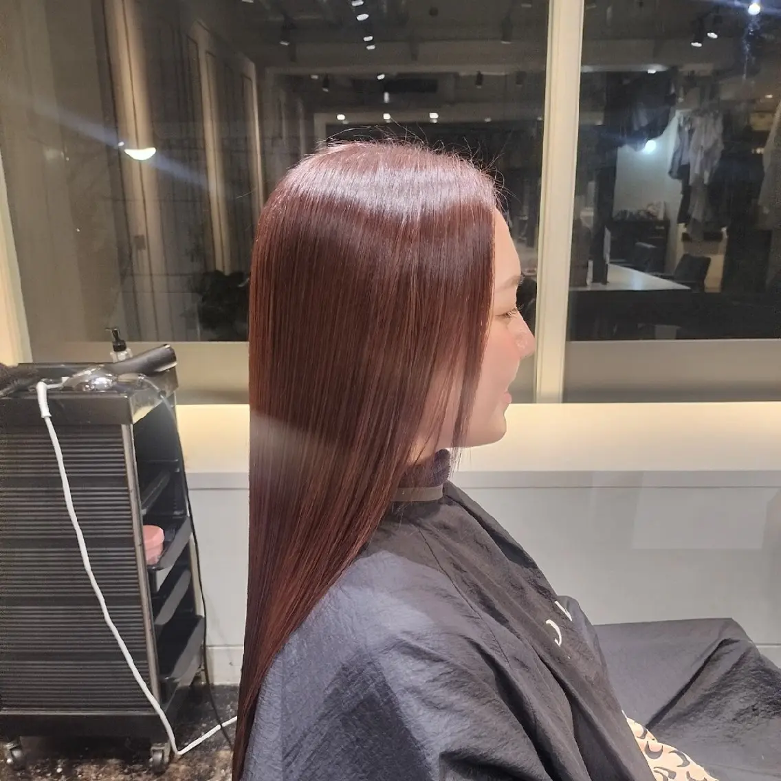 ロング カラー 縮毛矯正 トリートメント 🔅モデル様募集中 🔅にしやまゆいのヘアスタイル