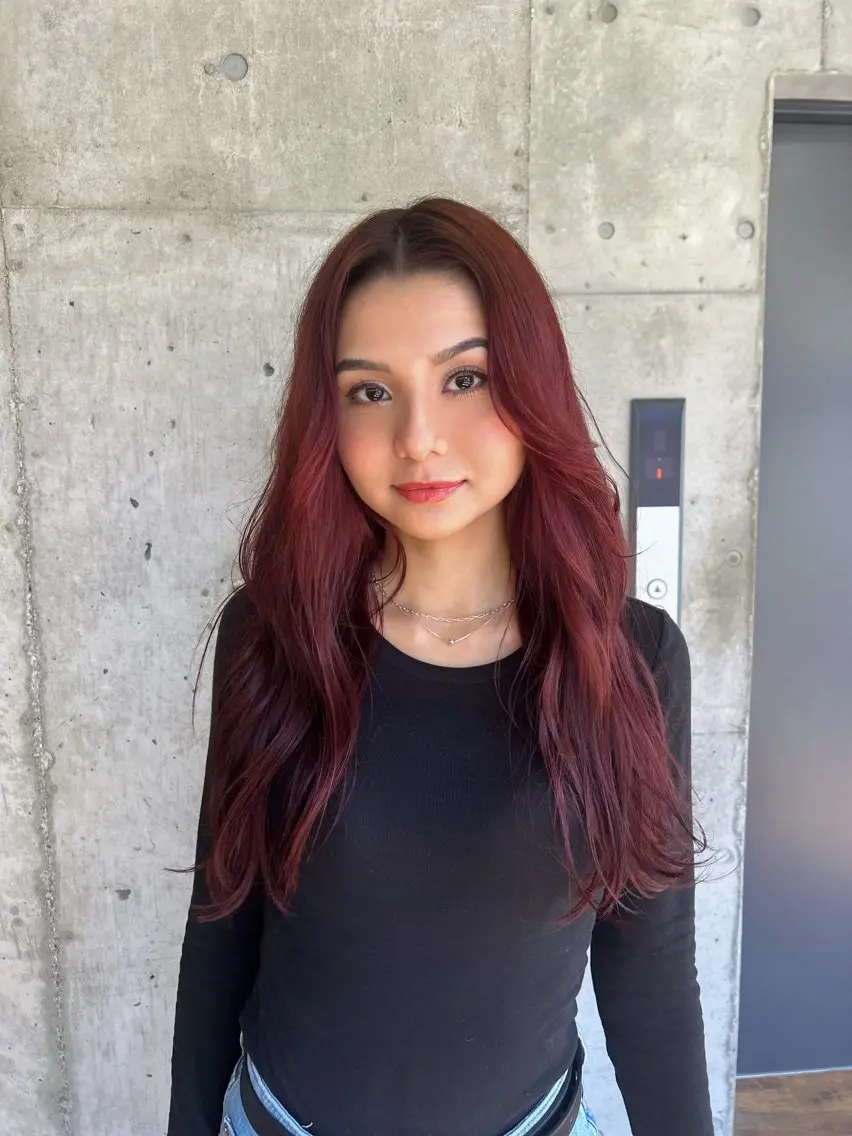 ロング カラー カット ヘアカラー トリートメント 🎨デザイン🥇 美髪・艶髪 日暮千敬のヘアスタイル