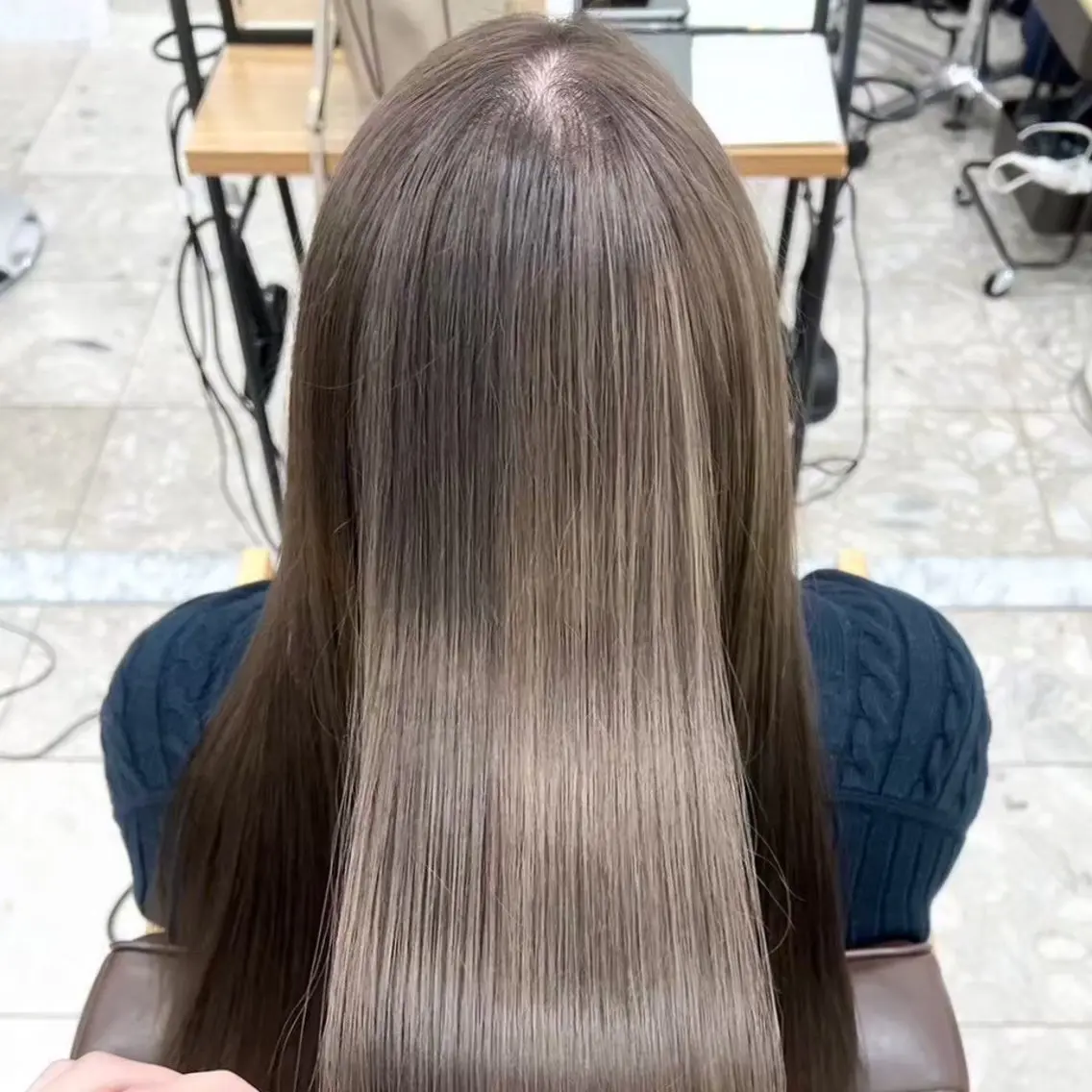 ロング カラー 縮毛矯正/ワンカラー モデル募集🫧羽夏のヘアスタイル