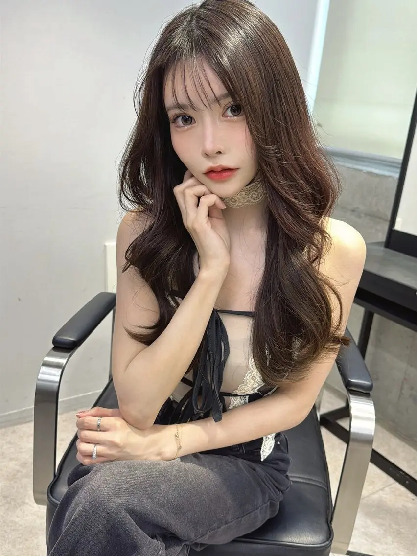 ロング ヘアカラー トリートメント 田村 聖輝のヘアスタイル