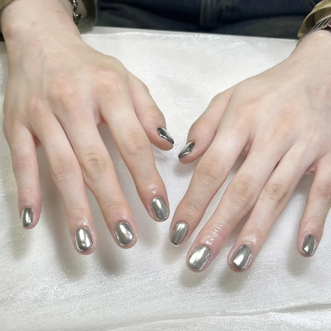 ネイル メンズ キッズ ミラーネイル ハンドネイル Nail salon 木にいるのネイルデザイン