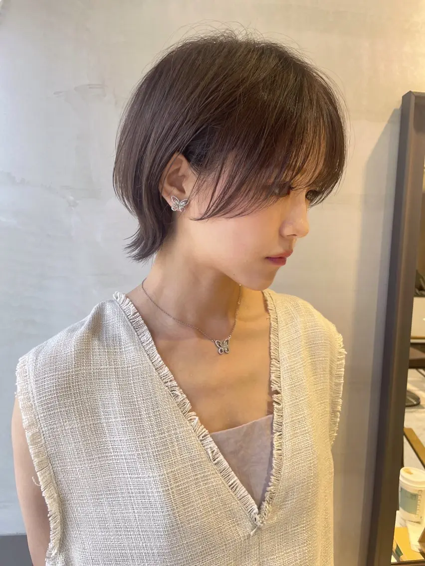 ショート カラー ヘアカラー トリートメント Aster 店長 れおんのヘアスタイル