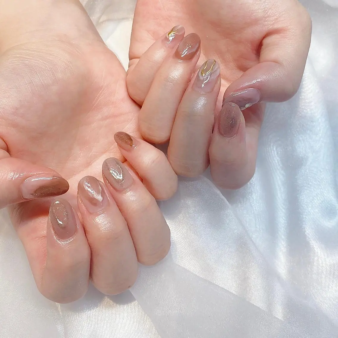 ネイル ニュアンスネイル ハンドネイル mochi. nail🌿のネイルデザイン