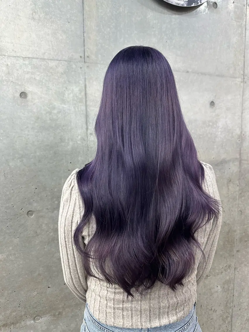 ロング カラー ラベンダーカラー ピンクカラー ピンクラベンダー ヘアカラー 透明感カラー/外苑前 /MIRAI🇰🇷のヘアスタイル
