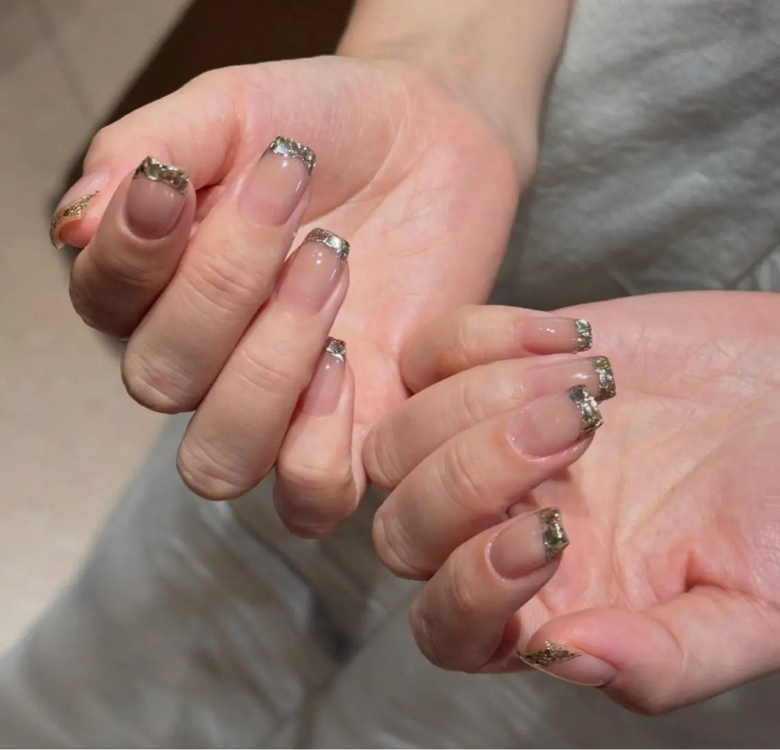 ネイル チークネイル 長さ出し フレンチネイル ジェルネイル 韓国ネイル ハンドネイル Lucky Nail Salon2のネイルデザイン