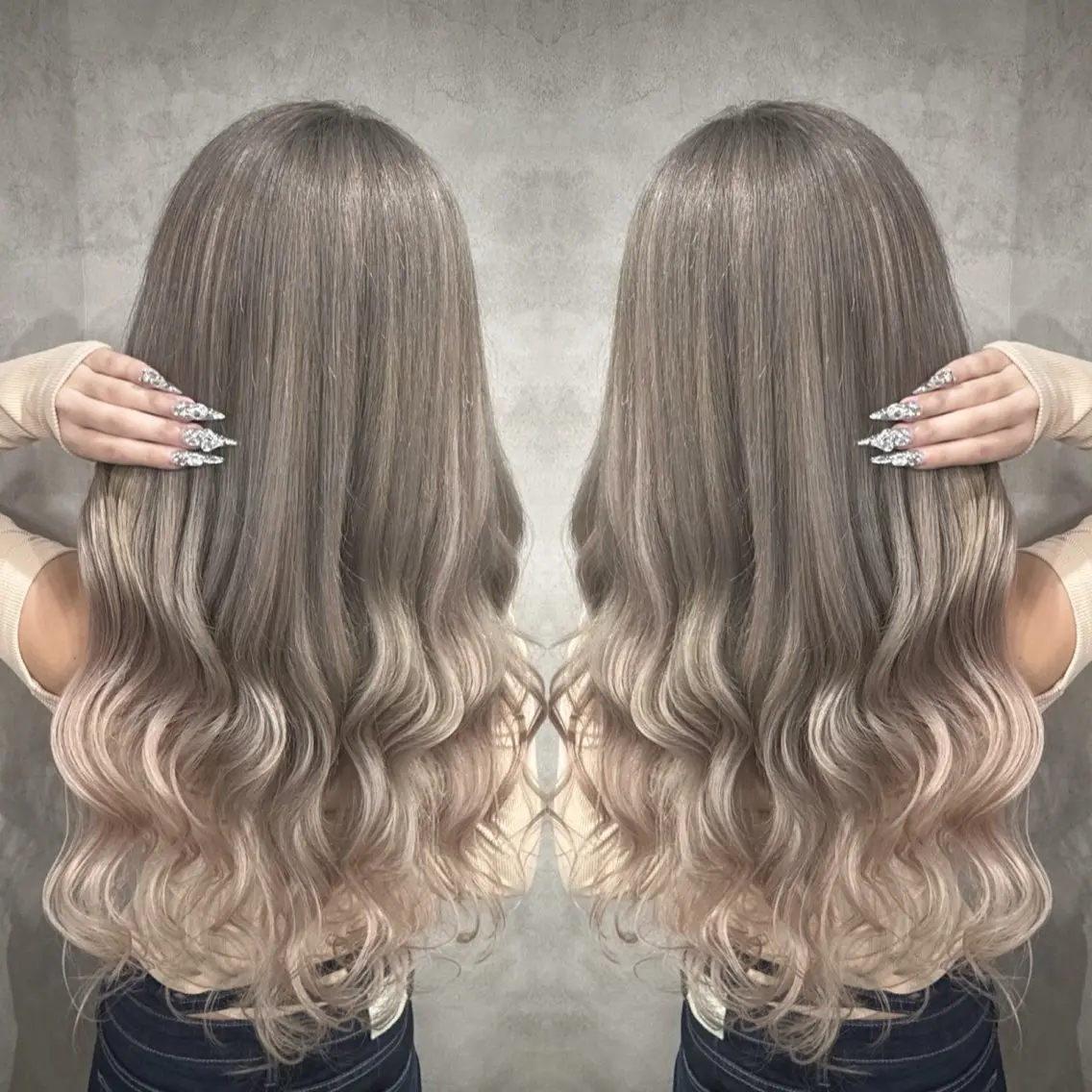 ロング ヘアカラー lisa ︎︎のヘアスタイル