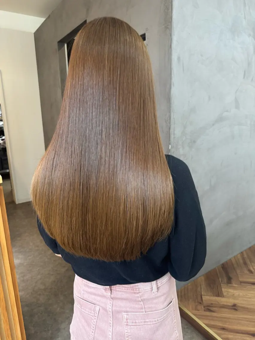 ロング カラー ブリーチ 縮毛矯正 トリートメント 髪質改善/縮毛矯正/ 艶髪/こたろうのヘアスタイル