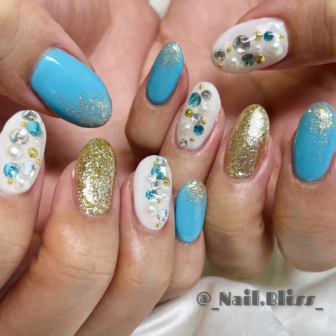 ネイル 夏ネイル ハンドネイル NAIL BLISSのネイルデザイン